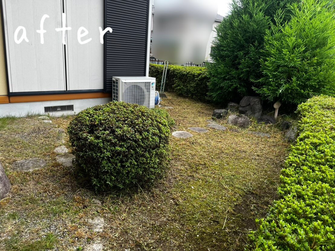 今回は、緑区 K様邸にて草刈り作業を行いました！
