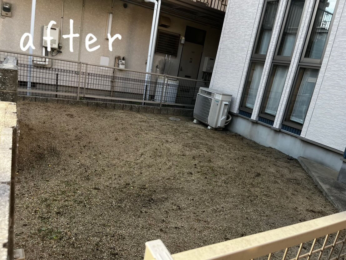 今回は、M区のT様邸にてお庭の草刈りを行いました！